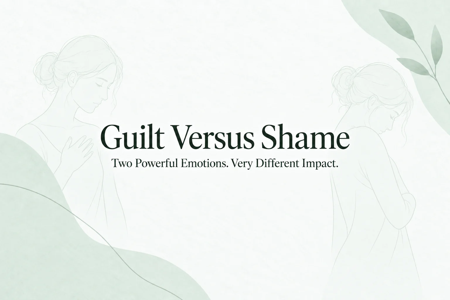 Visual comparison explaining the difference between guilt and shame